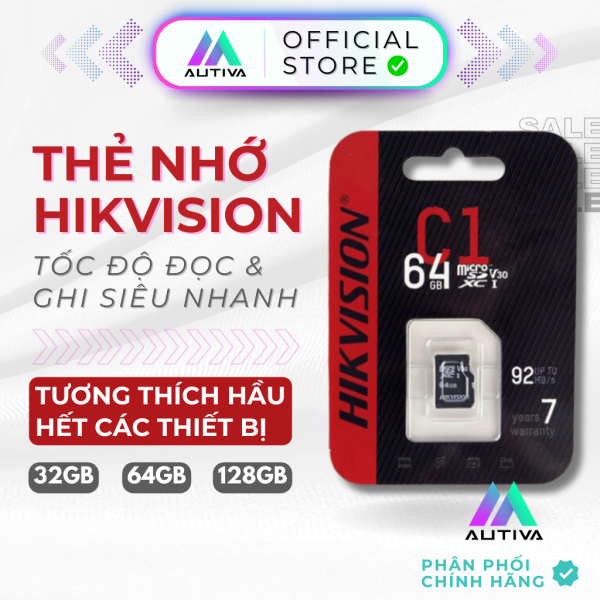 Thẻ Nhớ HKVISION 128GB Micro SD Tốc Độ Đọc Siêu Cao - Chuyên Dùng Cho Điện Thoại, Máy Ảnh, Camera